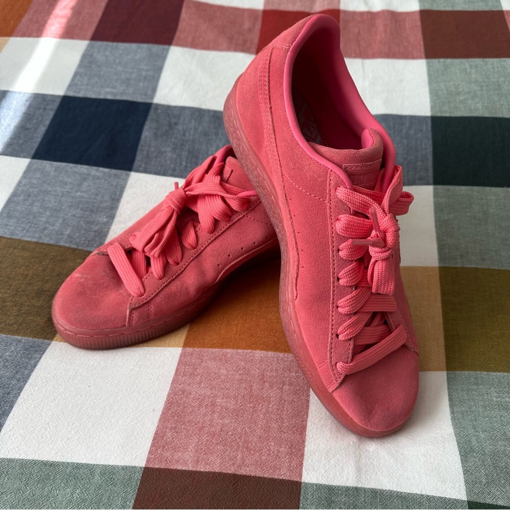 Puma Pink Suede Sneakers